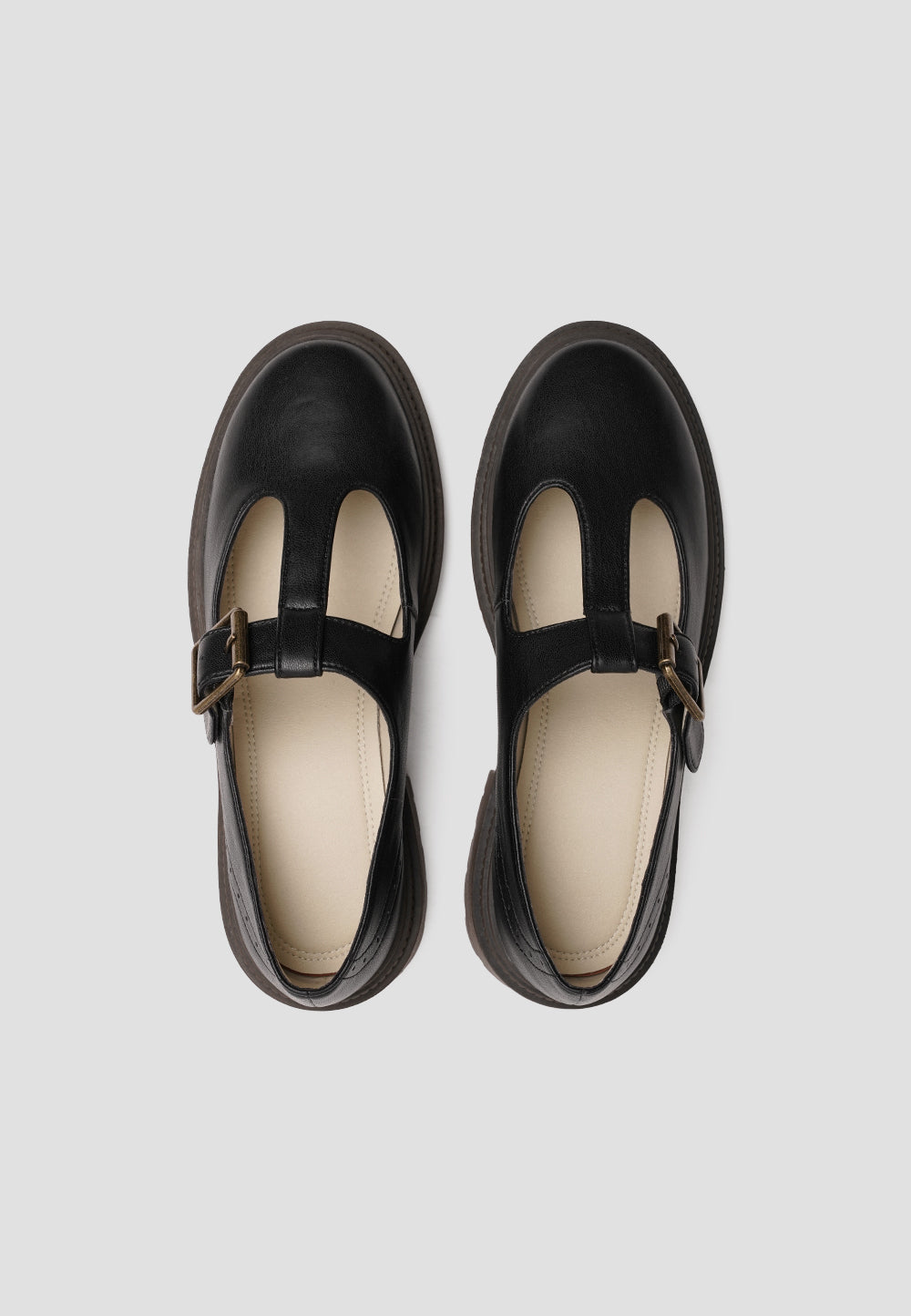 MARY JANE T-STRAP MICROFIBER NAPA BLACK