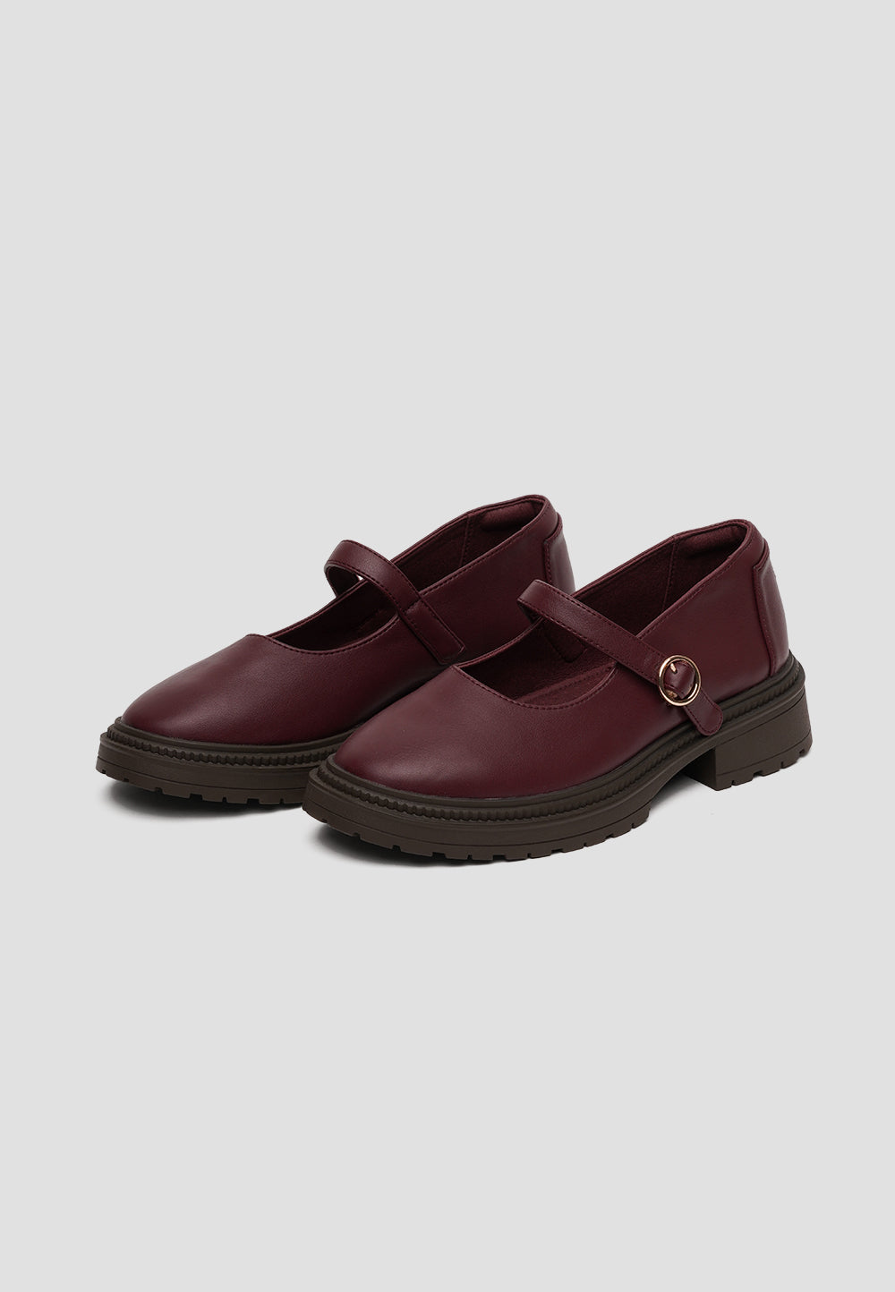 PLATFORM GUM MARY JANE MICROFIBER NAPA CHERRY