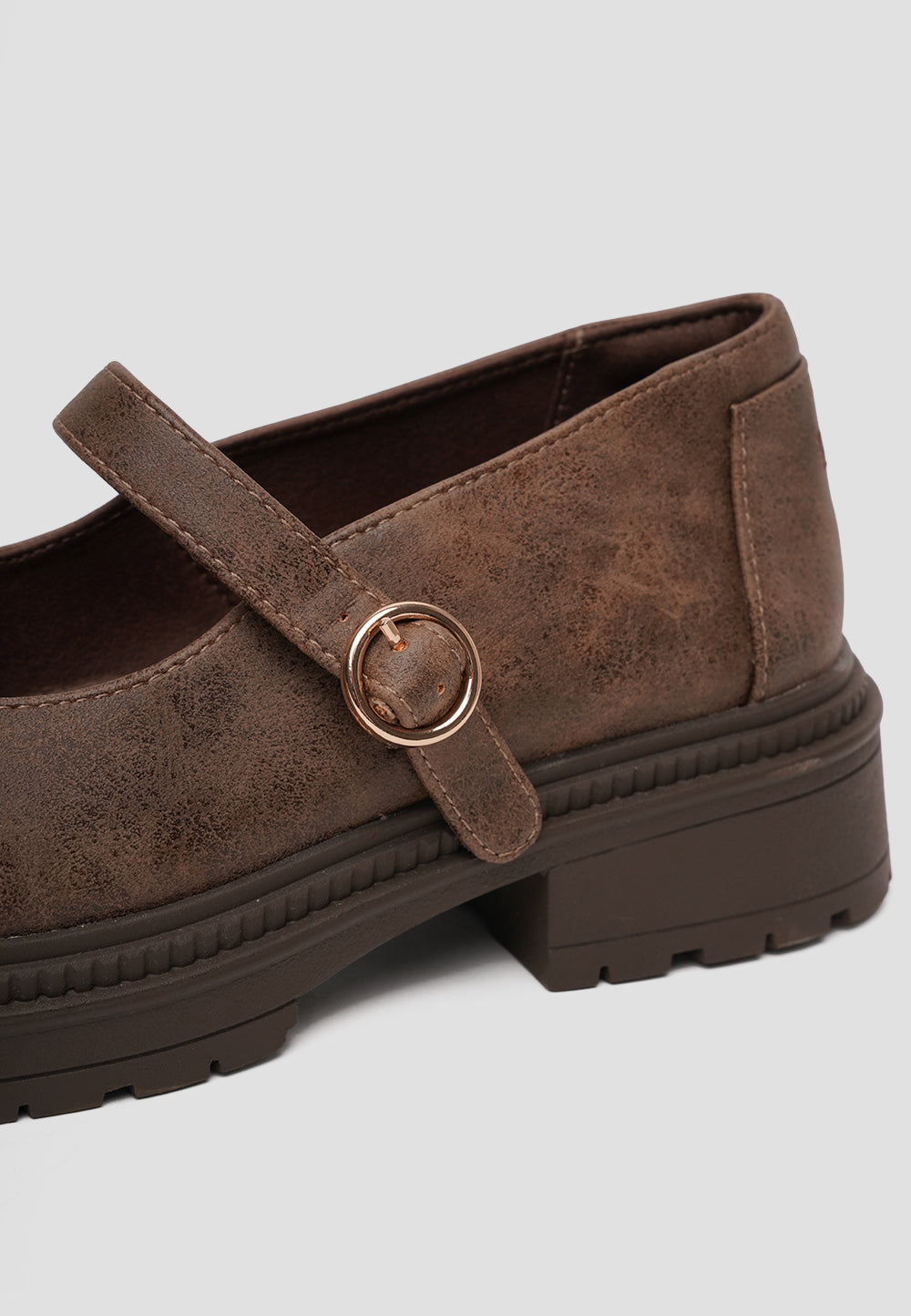 PLATFORM GUM MARY JANE MICROFIBER NAPA ESPRESSO