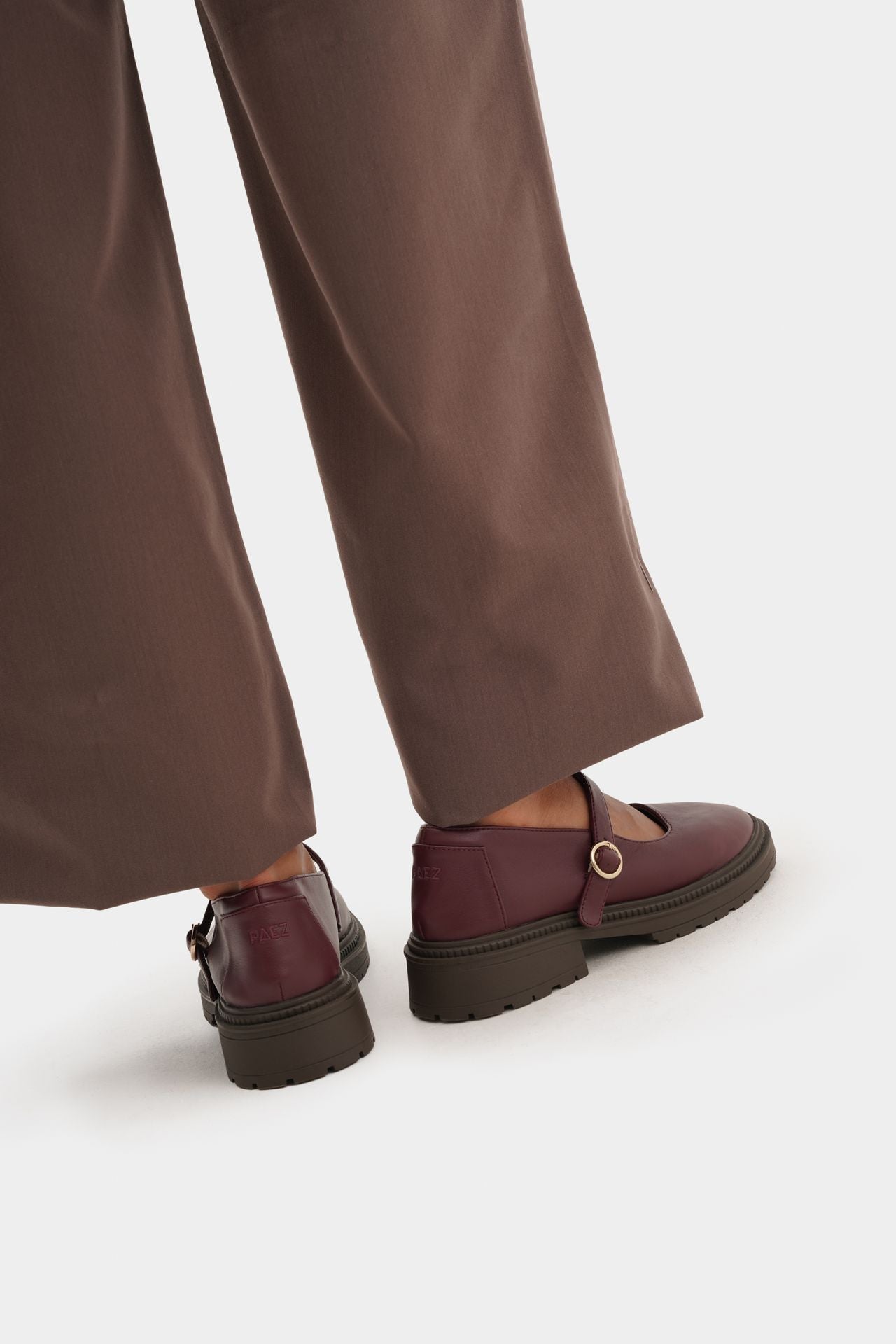 PLATFORM GUM MARY JANE MICROFIBER NAPA CHERRY