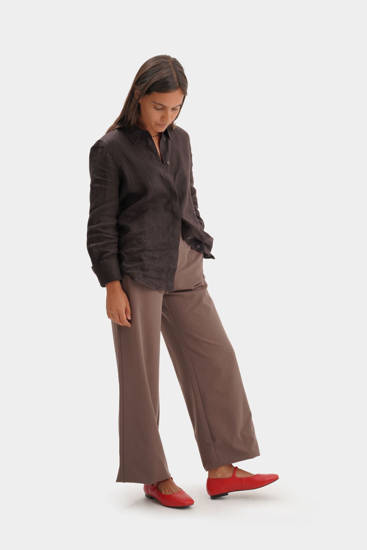 BALLET FLATS MICROFIBER NAPA LIPSTICK