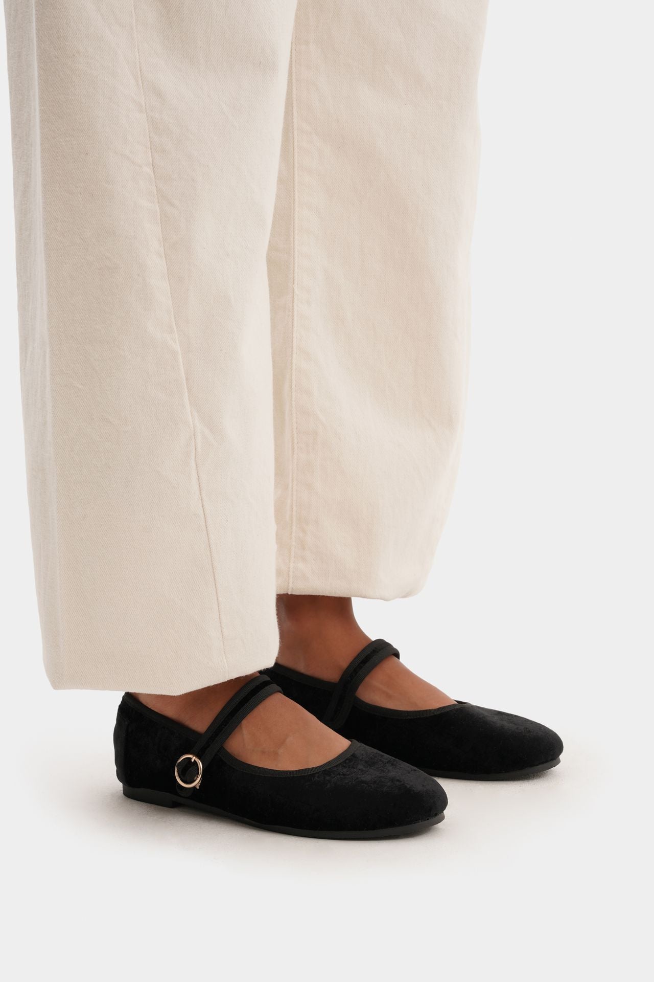 MARY JANE VELVET CROCODILE BLACK