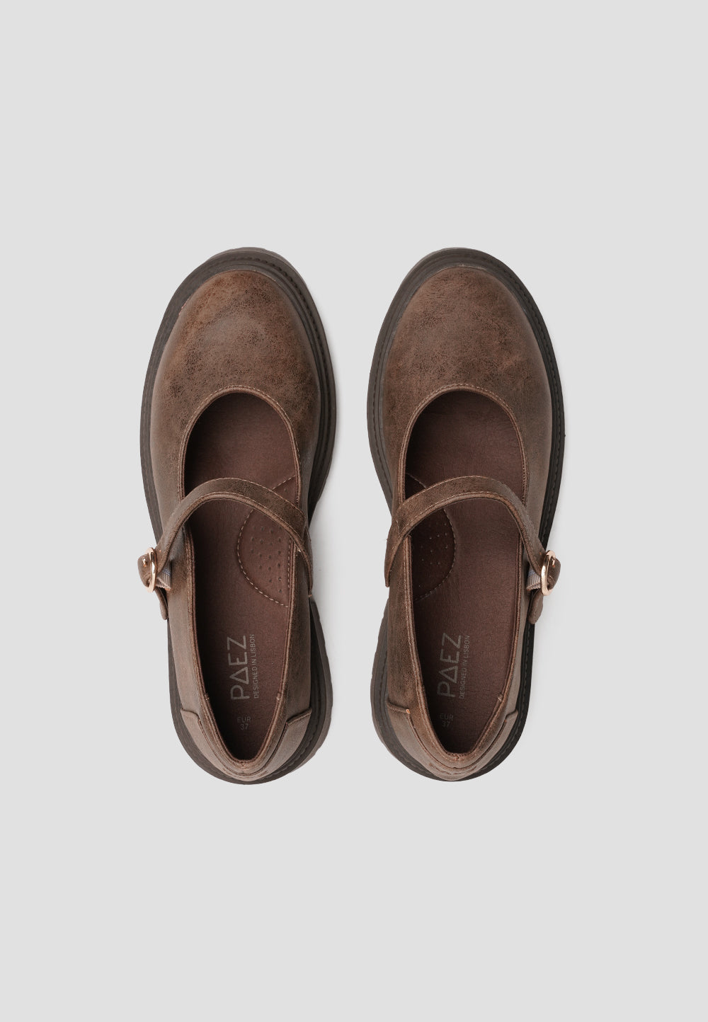 PLATFORM GUM MARY JANE MICROFIBER NAPA ESPRESSO