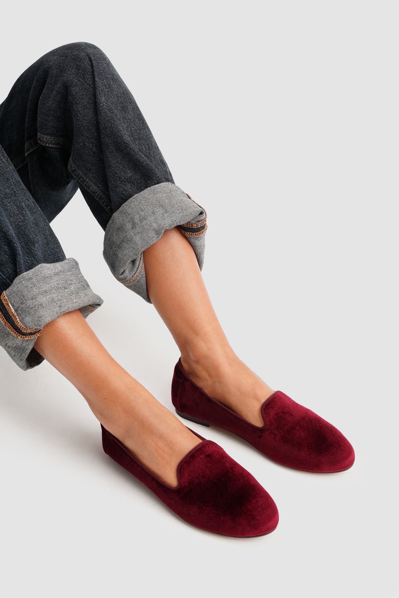 SLIPPER VELVET BURGUNDY