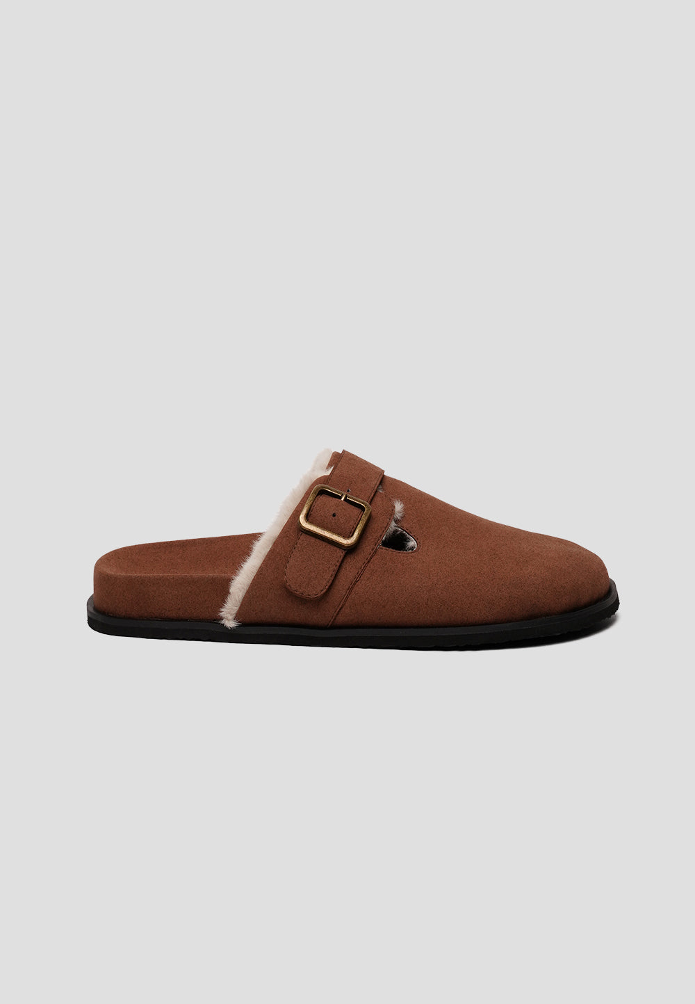 CLOG VEGAN SUEDE CAMEL