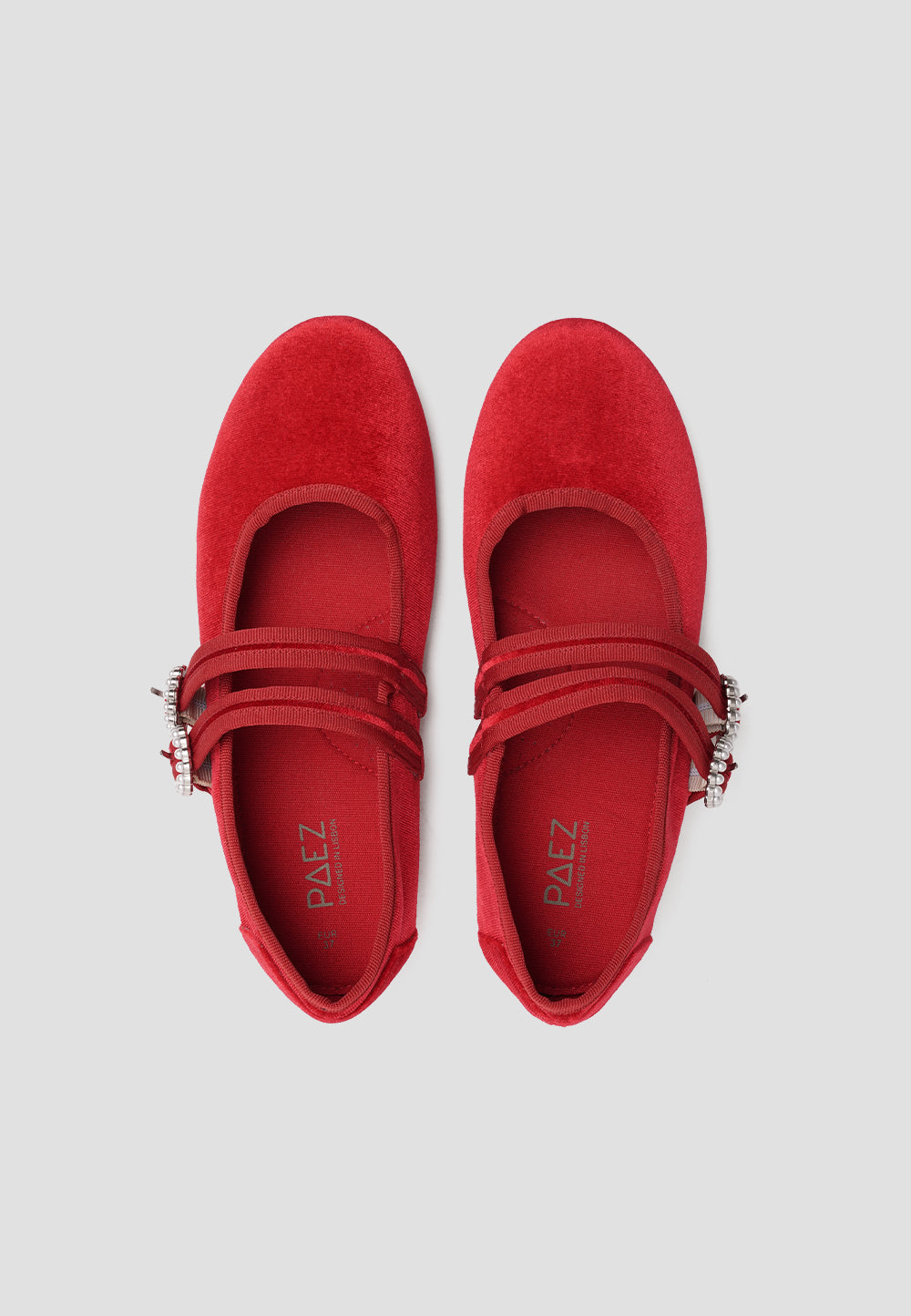 MARY JANE DOUBLE STRAP VELVET LIPSTICK