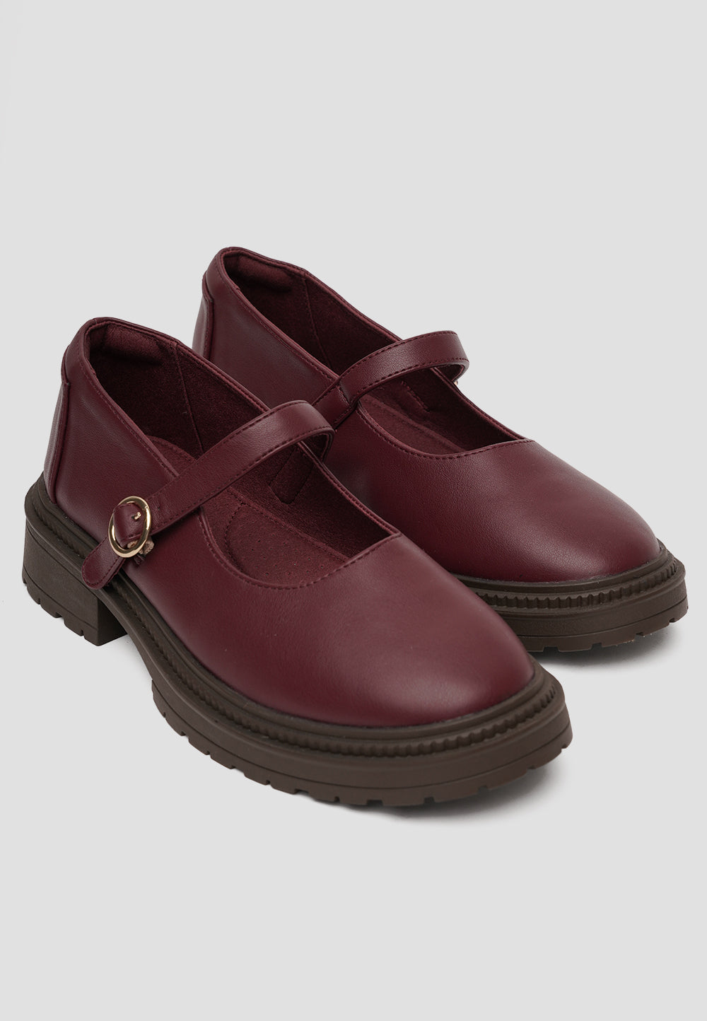 PLATFORM GUM MARY JANE MICROFIBER NAPA CHERRY