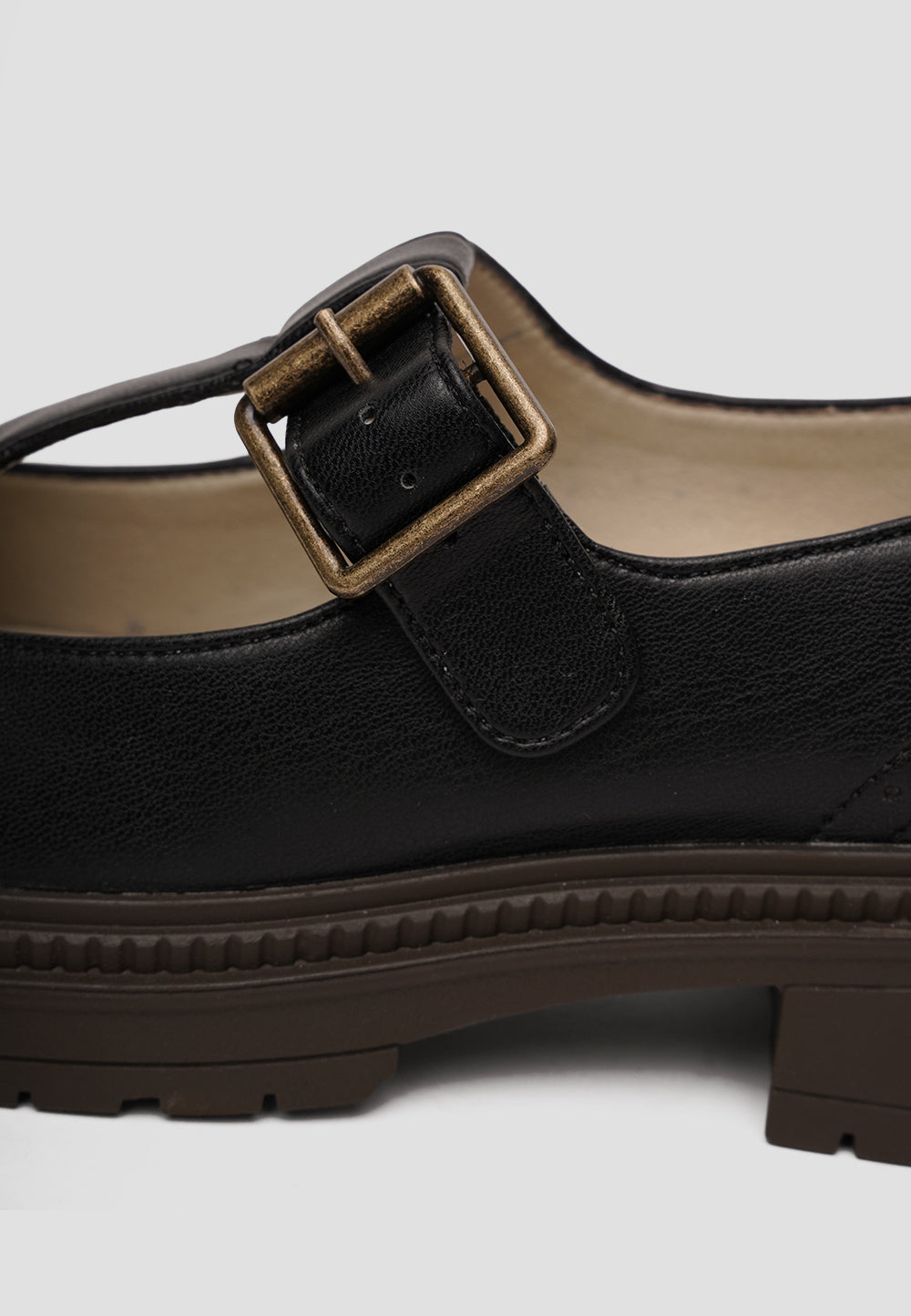 MARY JANE T-STRAP MICROFIBER NAPA BLACK