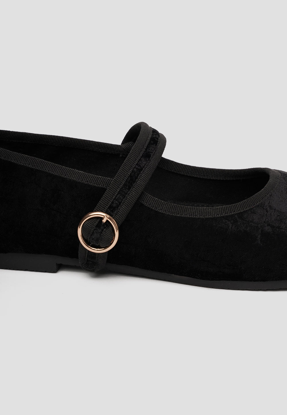 MARY JANE VELVET CROCODILE BLACK