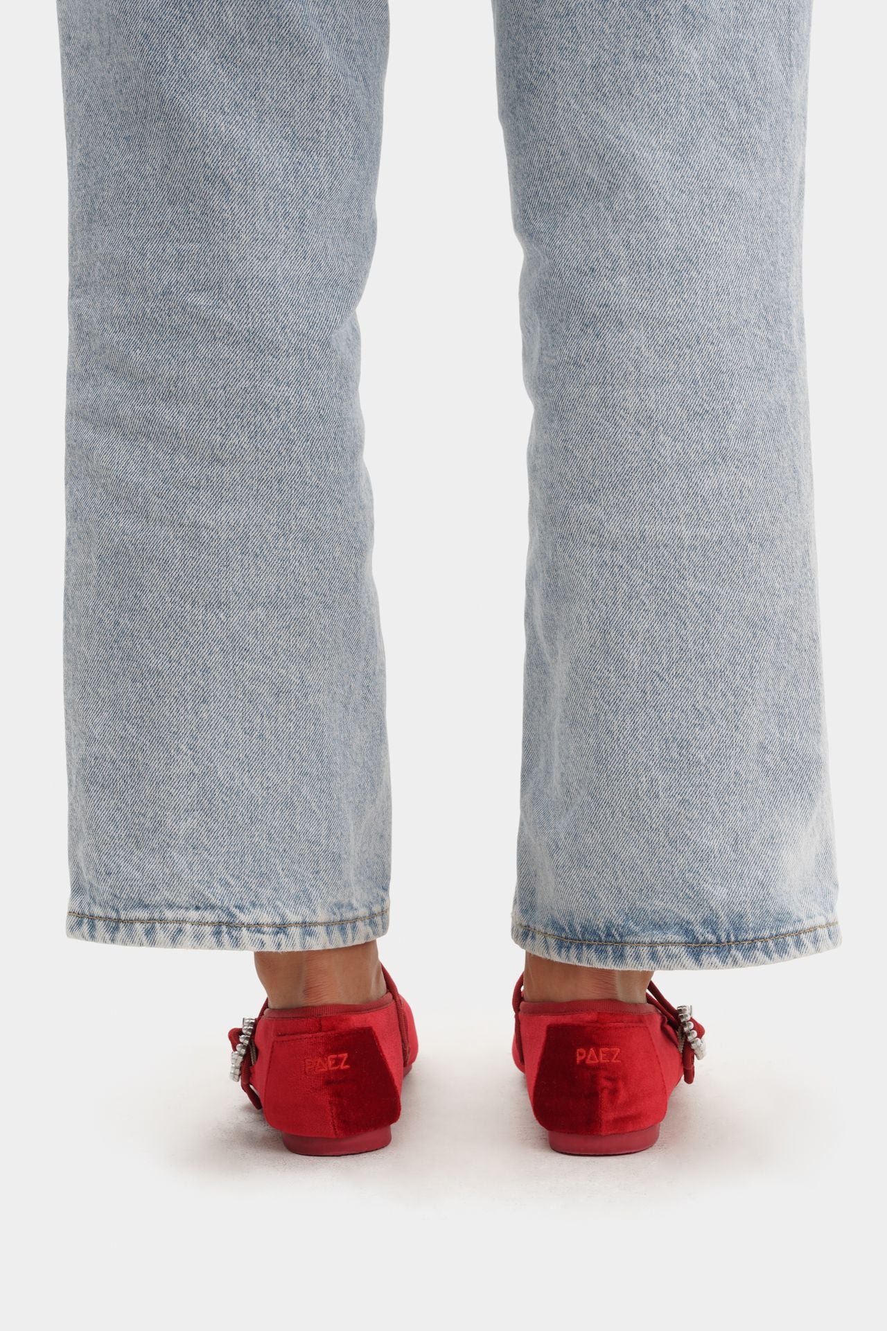 MARY JANE DOUBLE STRAP VELVET LIPSTICK