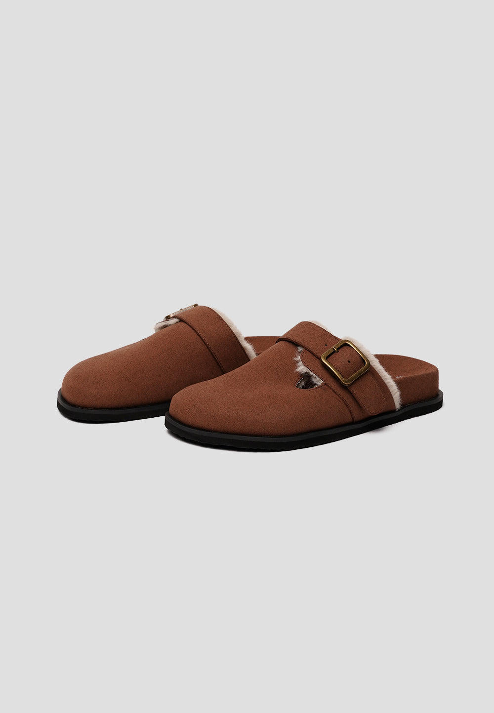 CLOG VEGAN SUEDE CAMEL