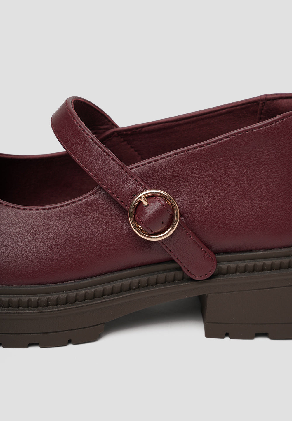 PLATFORM GUM MARY JANE MICROFIBER NAPA CHERRY