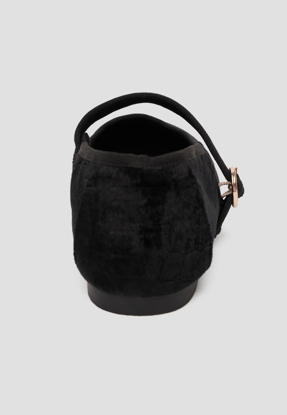 MARY JANE VELVET CROCODILE BLACK