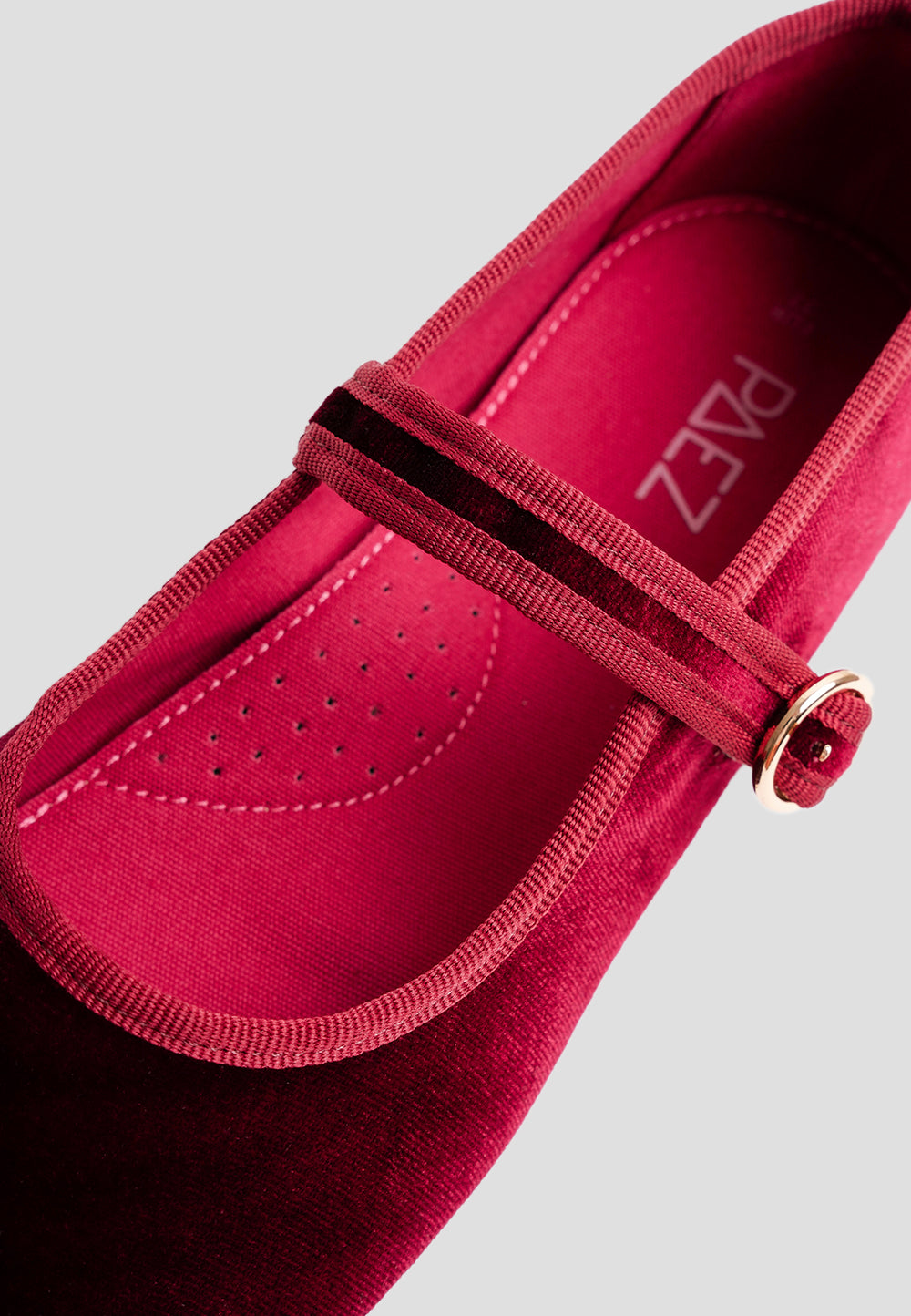 MARY JANE VELVET BURGUNDY