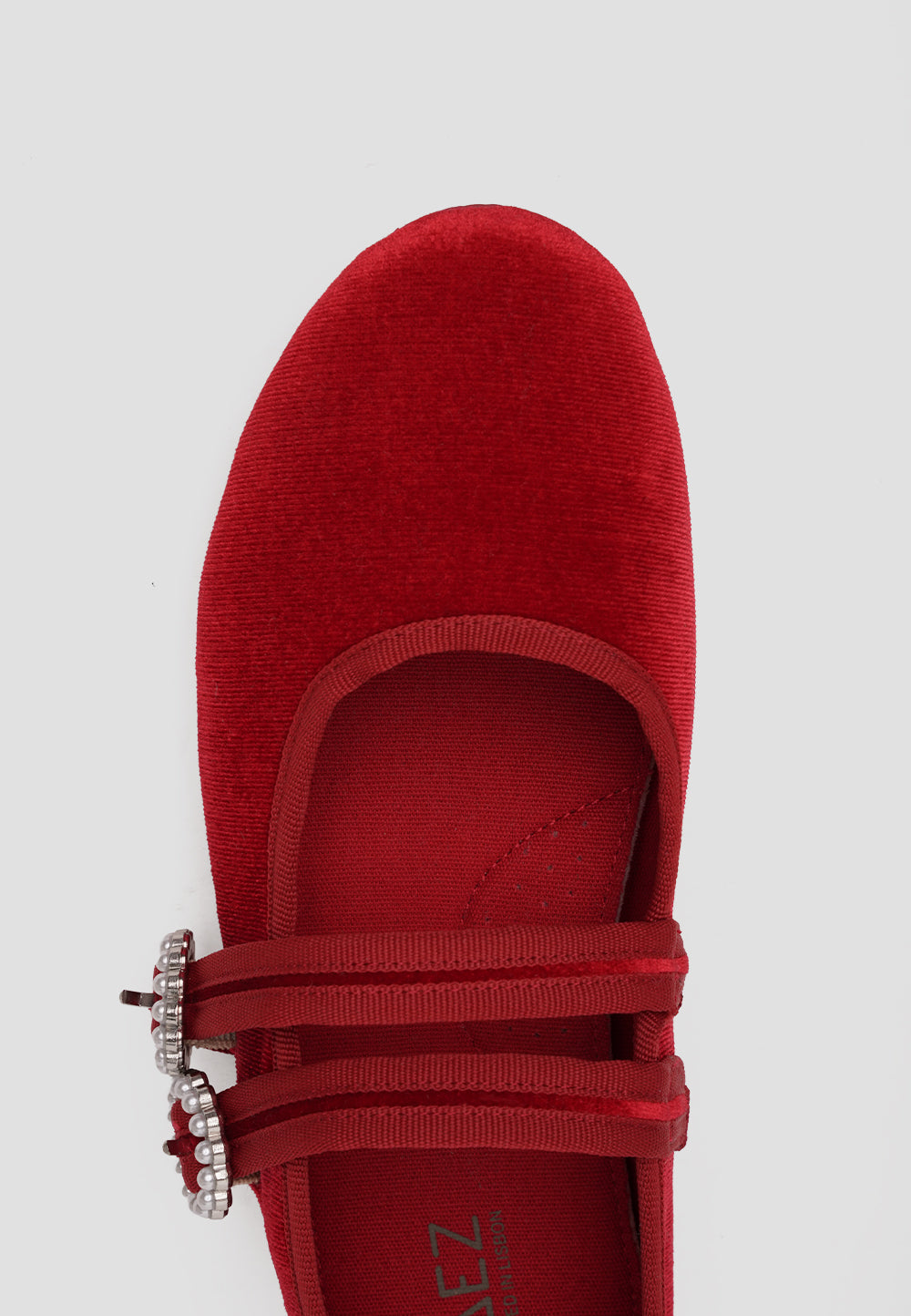 MARY JANE DOUBLE STRAP VELVET LIPSTICK