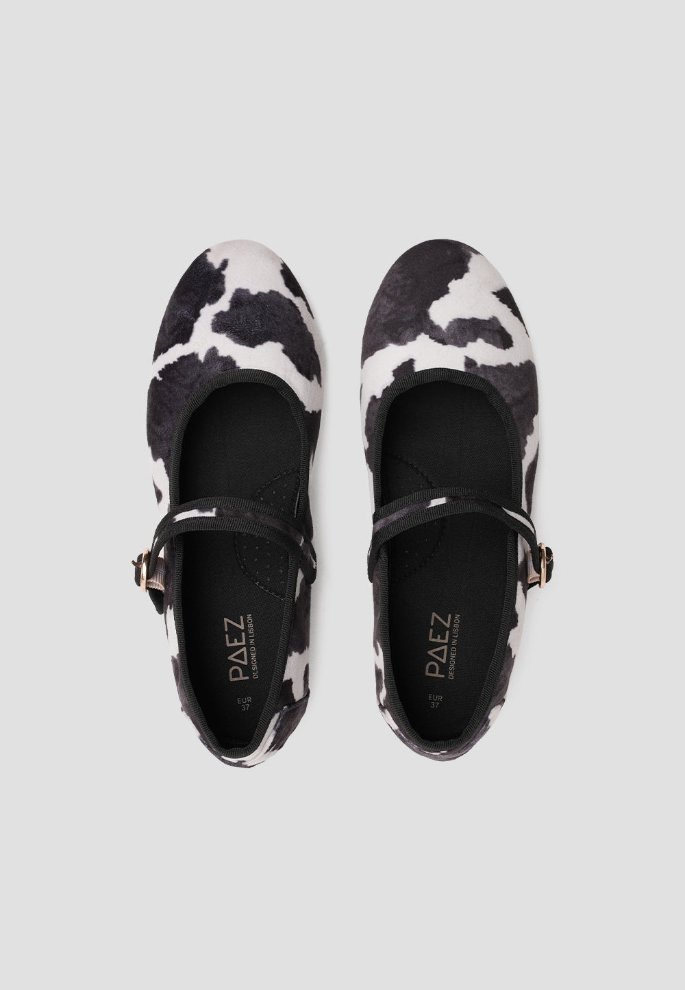 MARY JANE VELVET COW BLACK