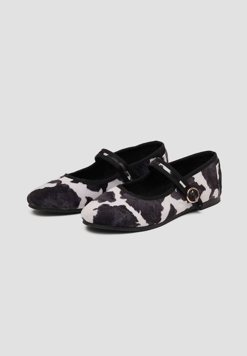 MARY JANE VELVET COW BLACK