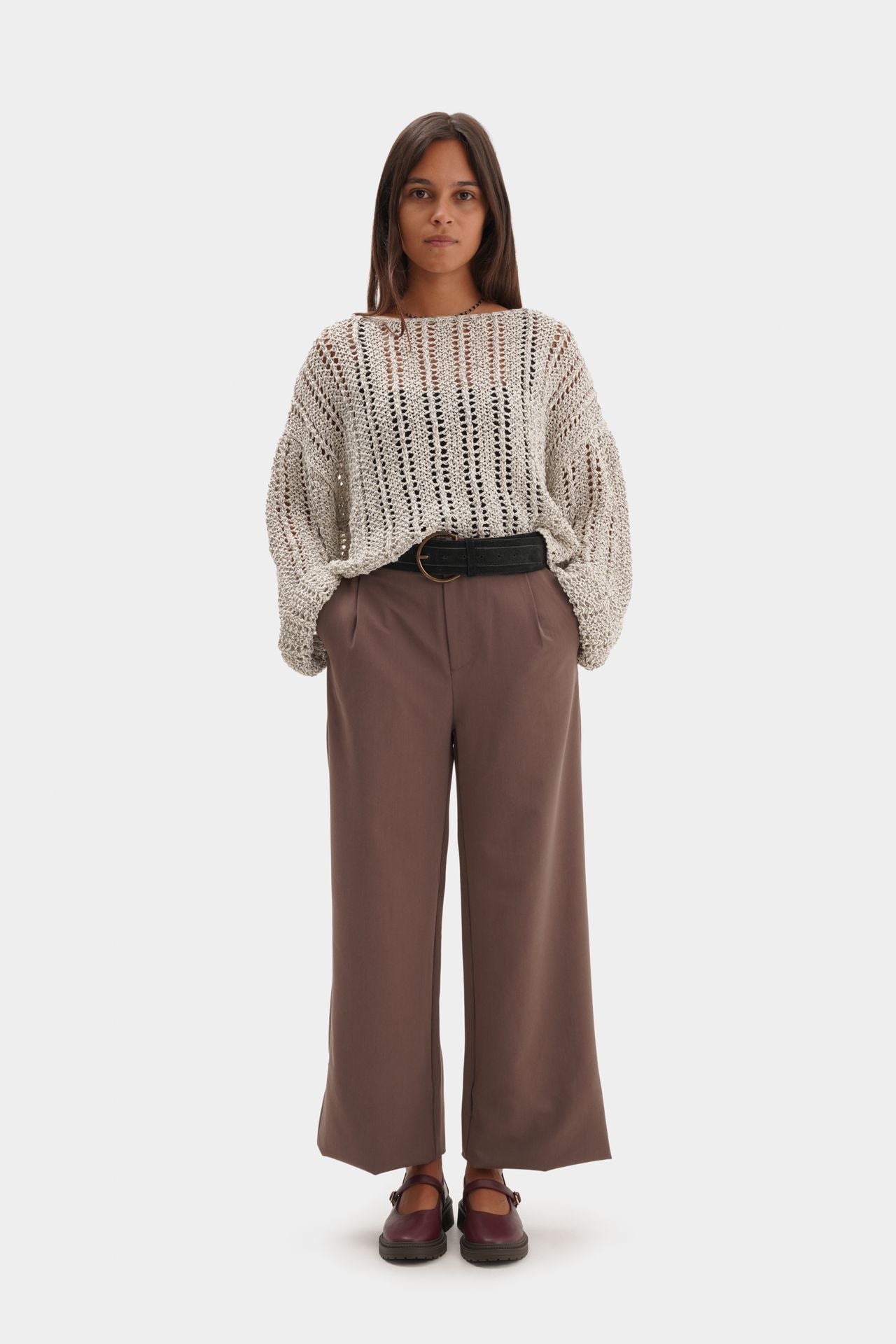 PLATFORM GUM MARY JANE MICROFIBER NAPA CHERRY