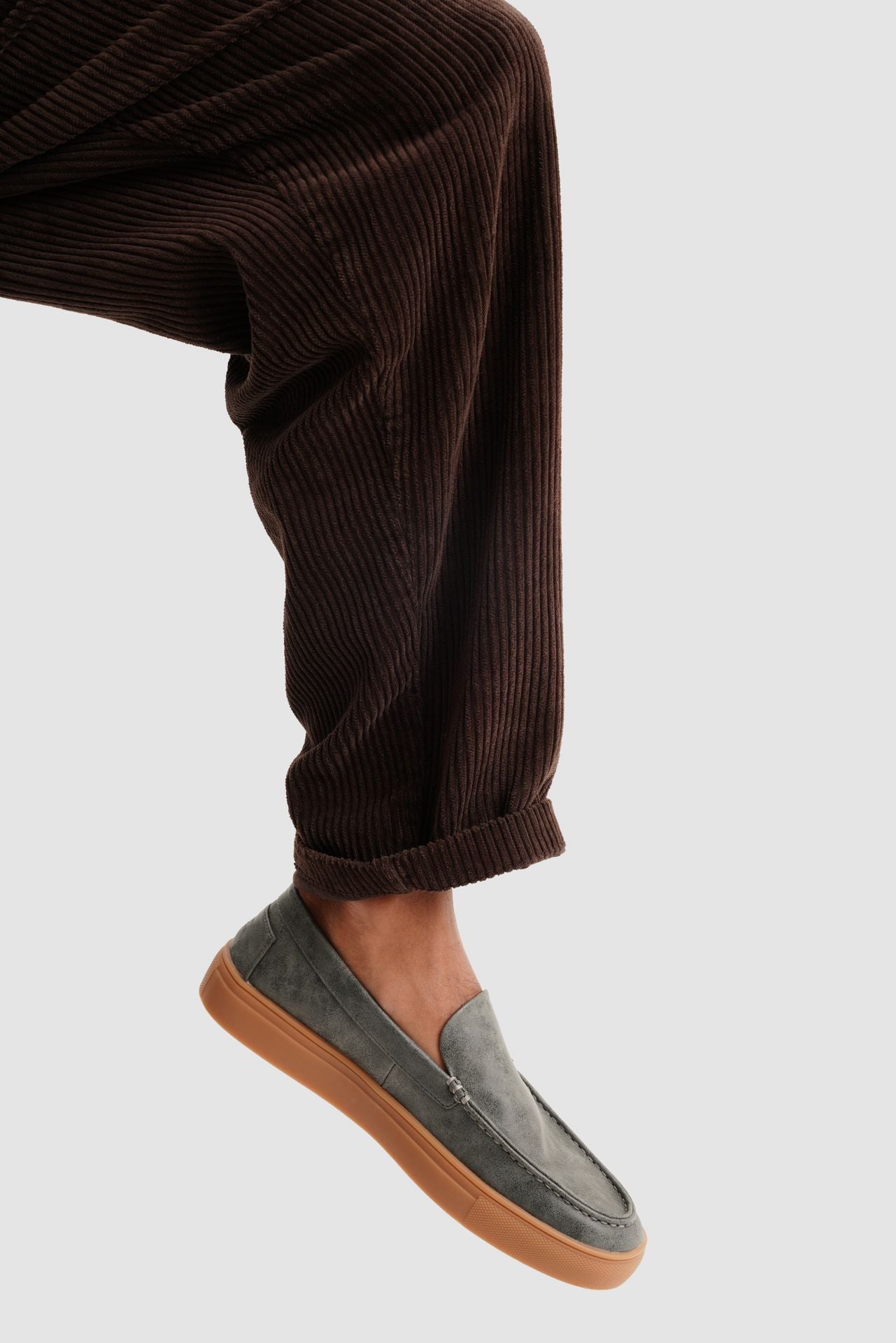 LOAFER VEGAN SUEDE PEWTER GREY