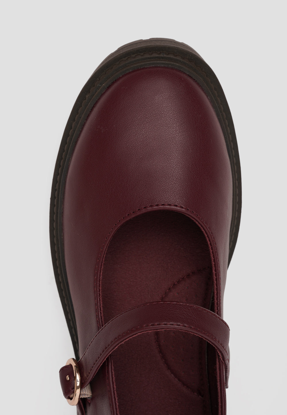 PLATFORM GUM MARY JANE MICROFIBER NAPA CHERRY