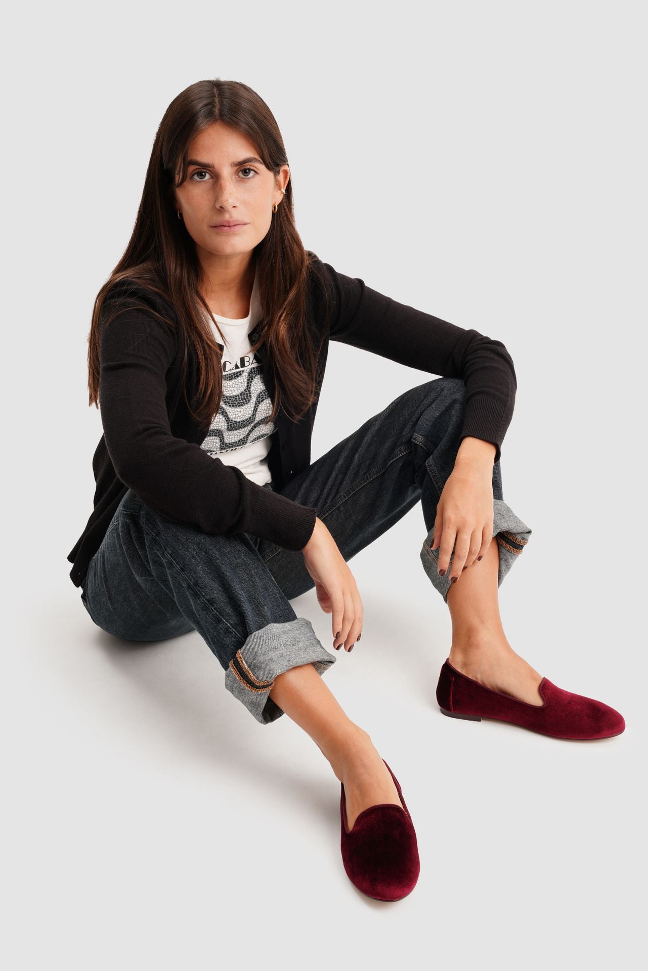 SLIPPER VELVET BURGUNDY