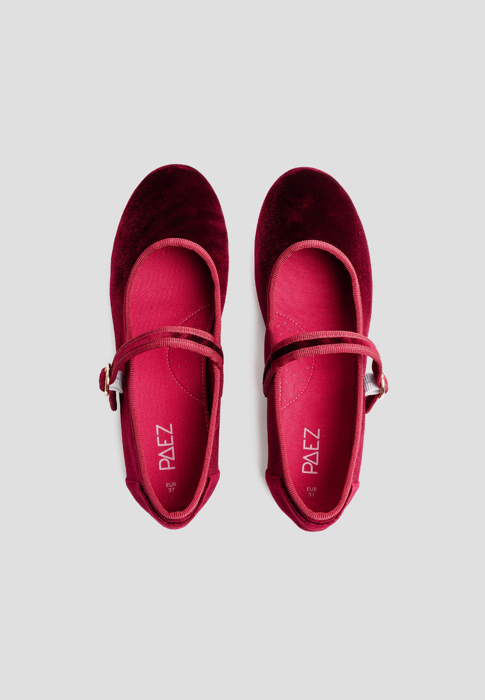 MARY JANE VELVET BURGUNDY