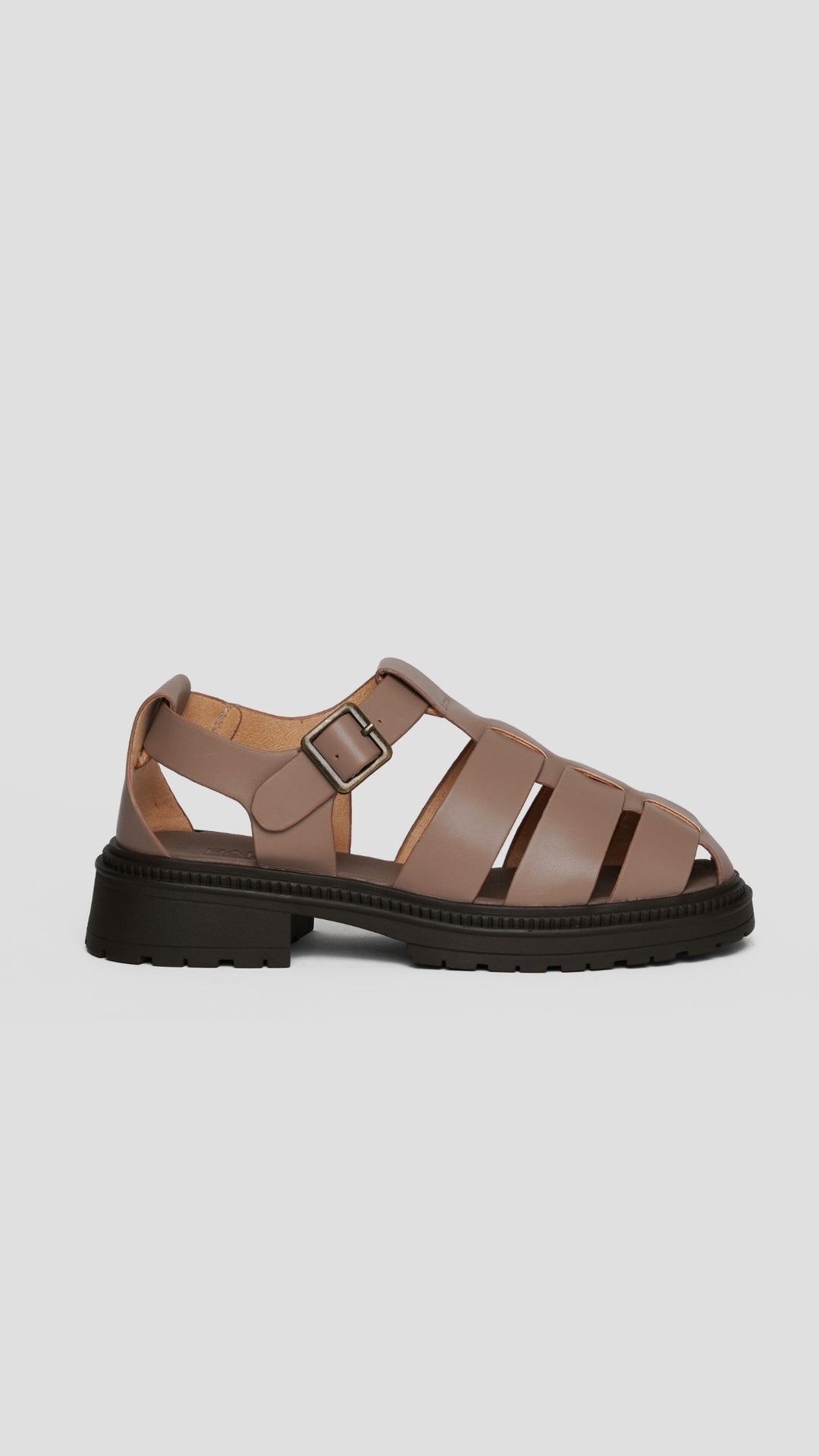SANDAL FISHER PLATFROM MICROFIBER NAPA LATTE