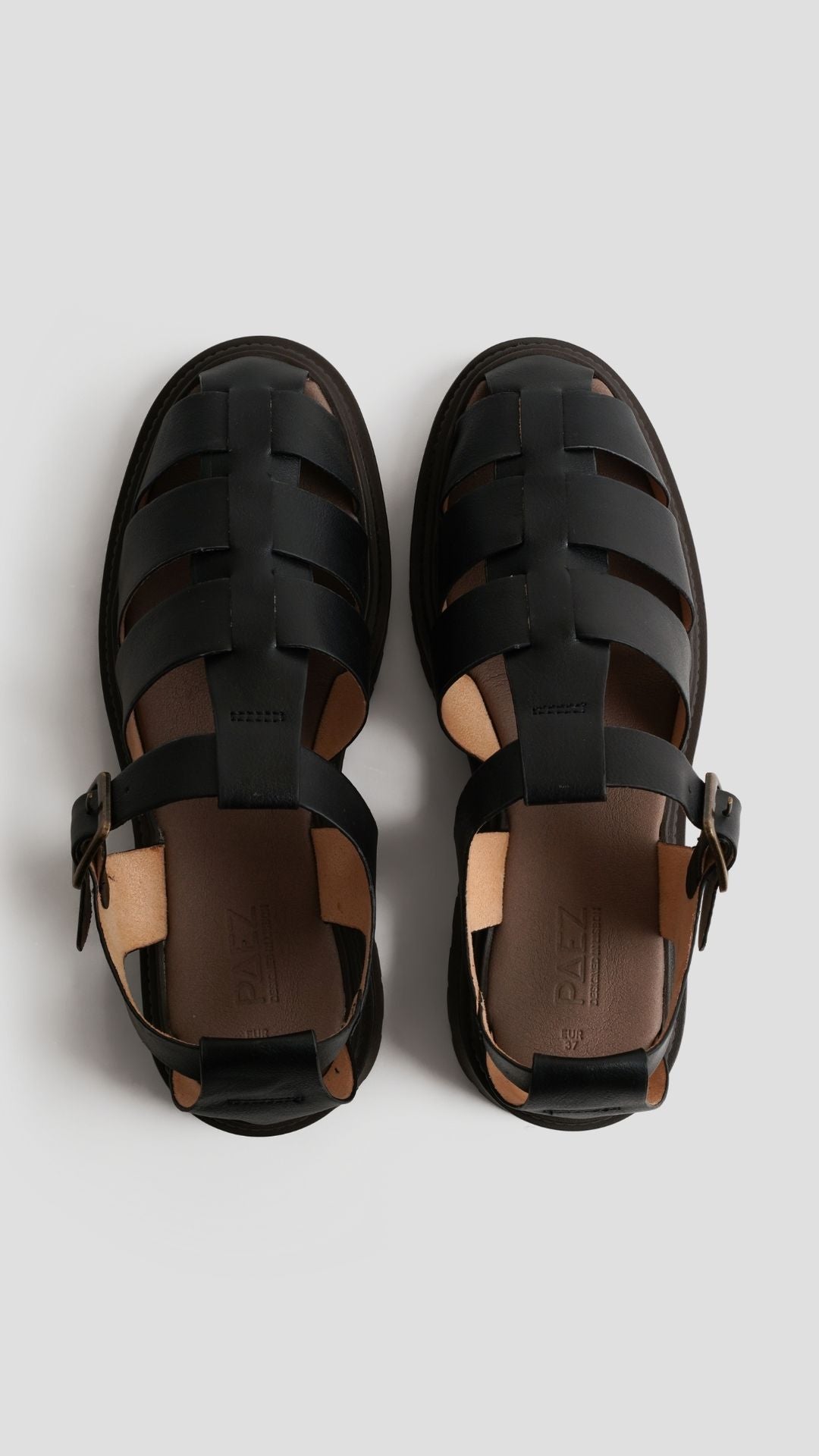 SANDAL FISHER PLATFROM MICROFIBER NAPA CHARCOAL