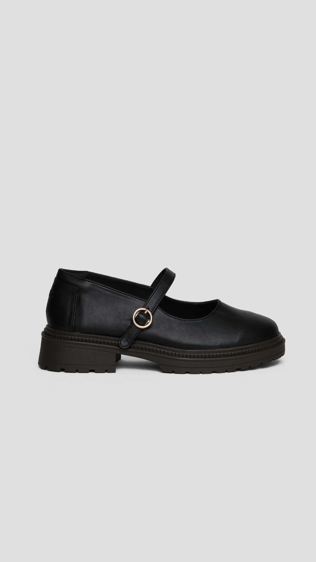 MARY JANE PLATFORM MICROFIBER NAPA CHARCOAL