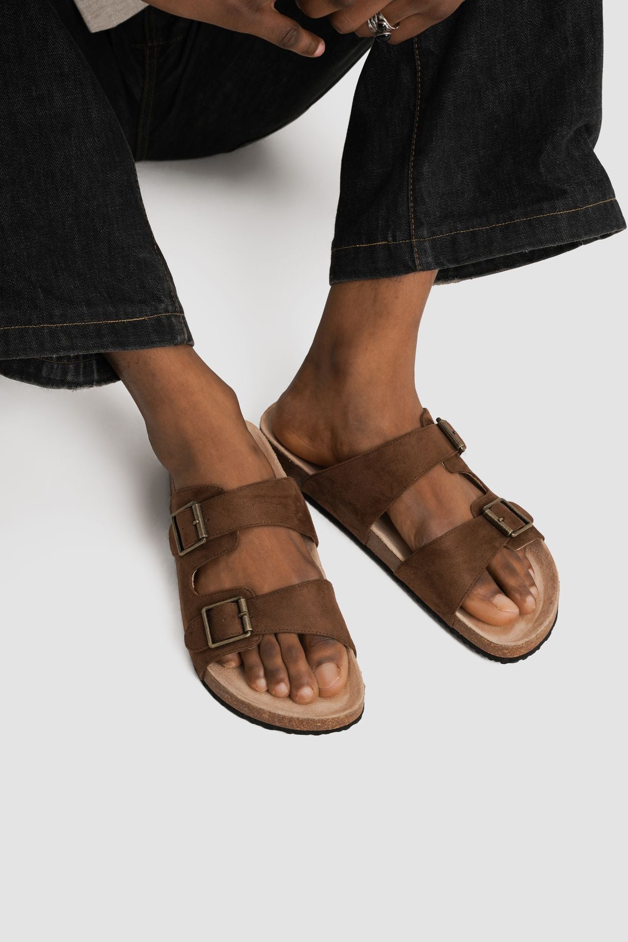 SANDAL BIO VEGAN SUEDE WOOD