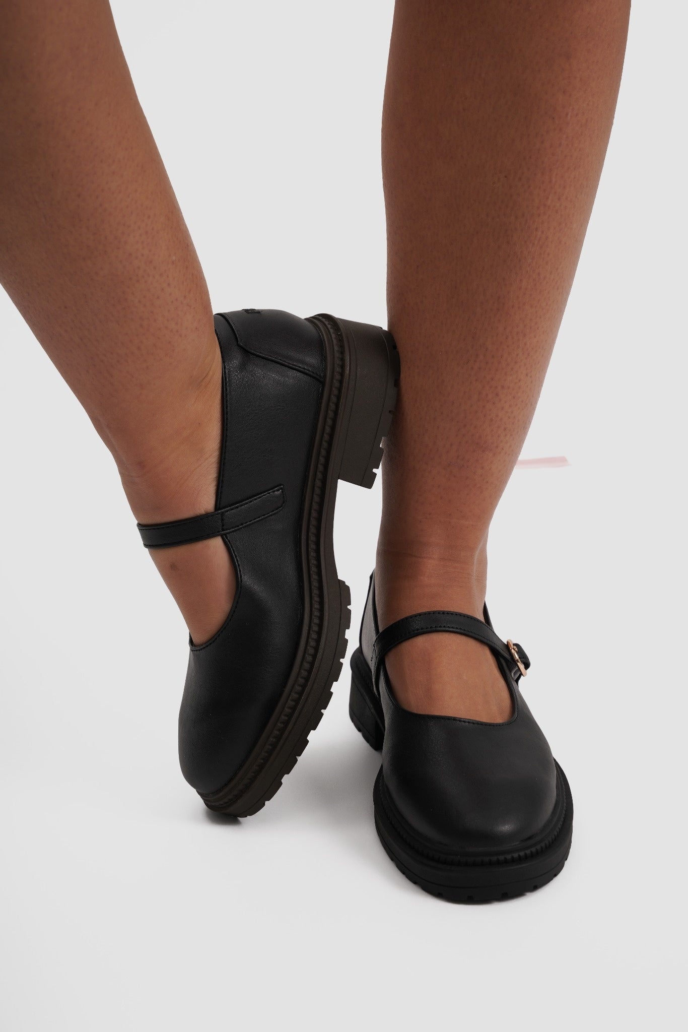 MARY JANE PLATFORM MICROFIBER NAPA CHARCOAL